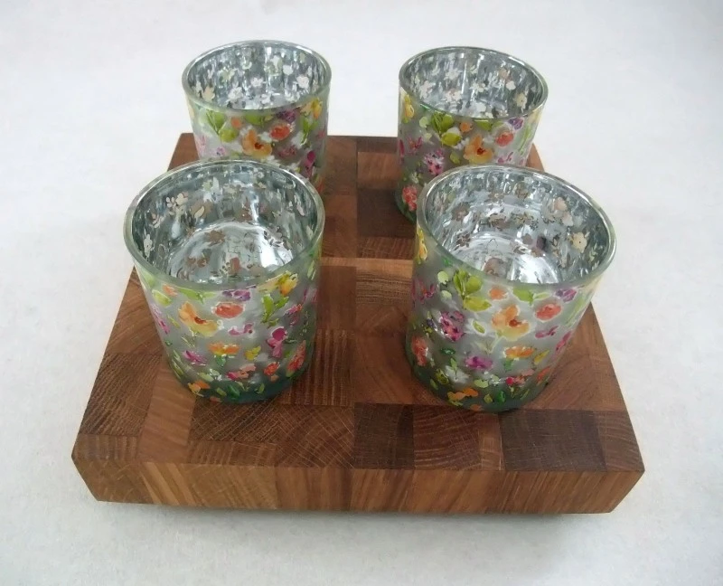 Tablett für Teelichthalter oder Vasen