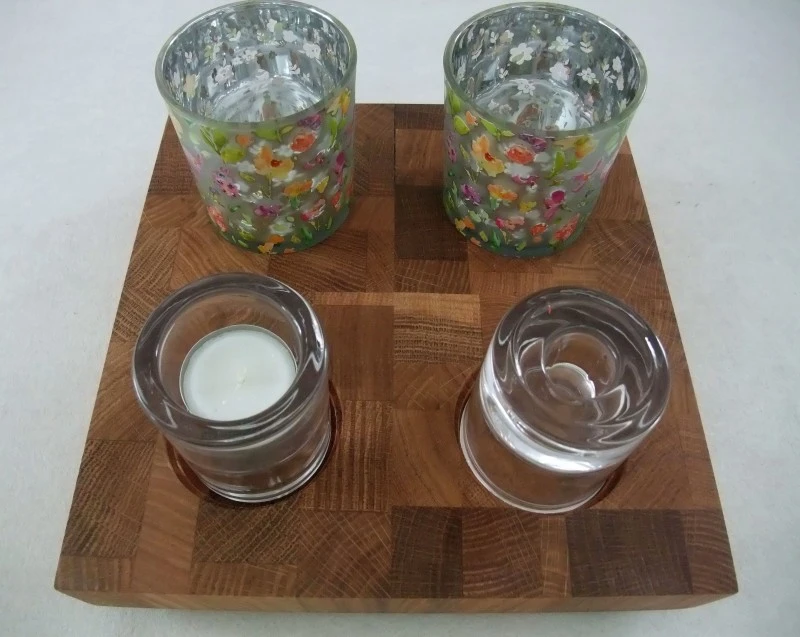 Tablett für Teelichthalter oder Vasen