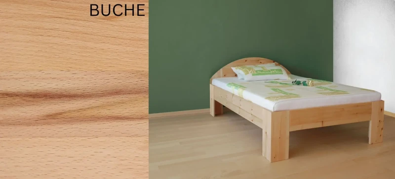 Bett Fiori mit Bogen - Buche