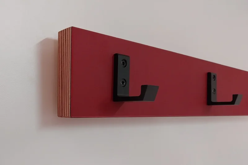 Garderobenleiste, Linoleum, schwarz